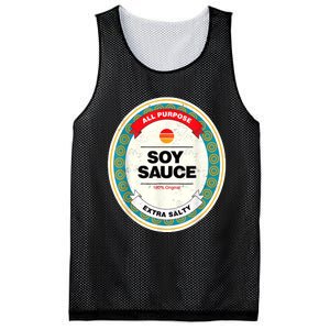 Soy Sauce Funny Costume Vegan Soy Sauce Funny Sushi Matching Group Halloween Mesh Reversible Basketball Jersey Tank