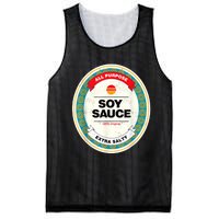 Soy Sauce Funny Costume Vegan Soy Sauce Funny Sushi Matching Group Halloween Mesh Reversible Basketball Jersey Tank