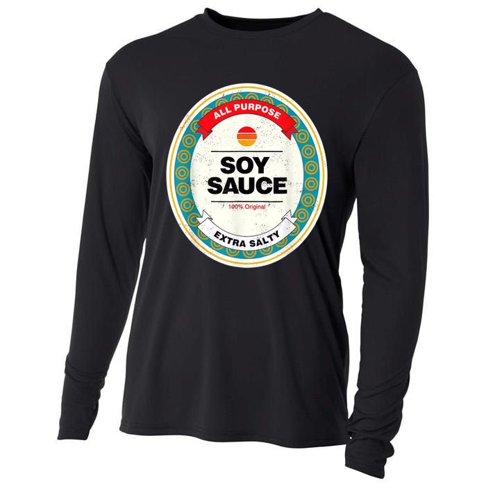 Soy Sauce Funny Costume Vegan Soy Sauce Funny Sushi Matching Group Halloween Cooling Performance Long Sleeve Crew