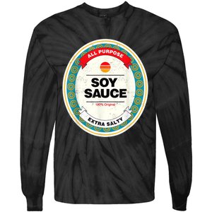 Soy Sauce Funny Costume Vegan Soy Sauce Funny Sushi Matching Group Halloween Tie-Dye Long Sleeve Shirt