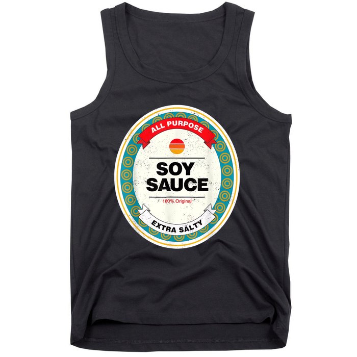 Soy Sauce Funny Costume Vegan Soy Sauce Funny Sushi Matching Group Halloween Tank Top