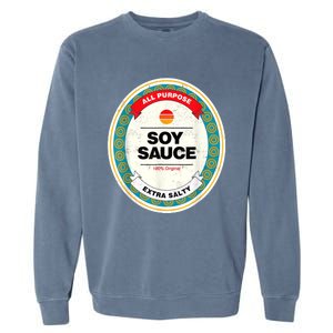 Soy Sauce Funny Costume Vegan Soy Sauce Funny Sushi Matching Group Halloween Garment-Dyed Sweatshirt