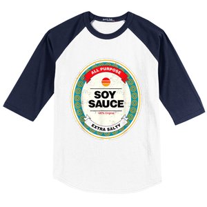 Soy Sauce Funny Costume Vegan Soy Sauce Funny Sushi Matching Group Halloween Baseball Sleeve Shirt