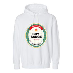 Soy Sauce Funny Costume Vegan Soy Sauce Funny Sushi Matching Group Halloween Garment-Dyed Fleece Hoodie