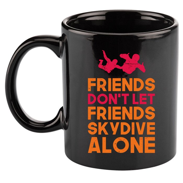Skydiver Shirts Funny Friends Skydiving Parachute 11oz C Handle Ceramic Mug