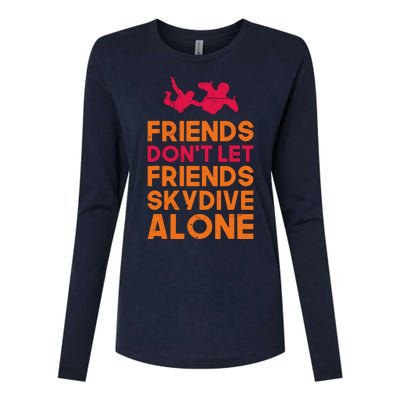 Skydiver Shirts Funny Friends Skydiving Parachute Womens Cotton Relaxed Long Sleeve T-Shirt