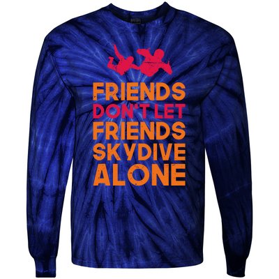 Skydiver Shirts Funny Friends Skydiving Parachute Tie-Dye Long Sleeve Shirt