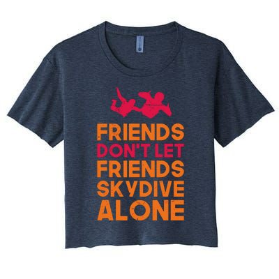 Skydiver Shirts Funny Friends Skydiving Parachute Women's Crop Top Tee