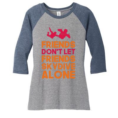 Skydiver Shirts Funny Friends Skydiving Parachute Women's Tri-Blend 3/4-Sleeve Raglan Shirt