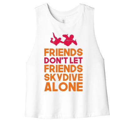 Skydiver Shirts Funny Friends Skydiving Parachute Women's Racerback Cropped Tank