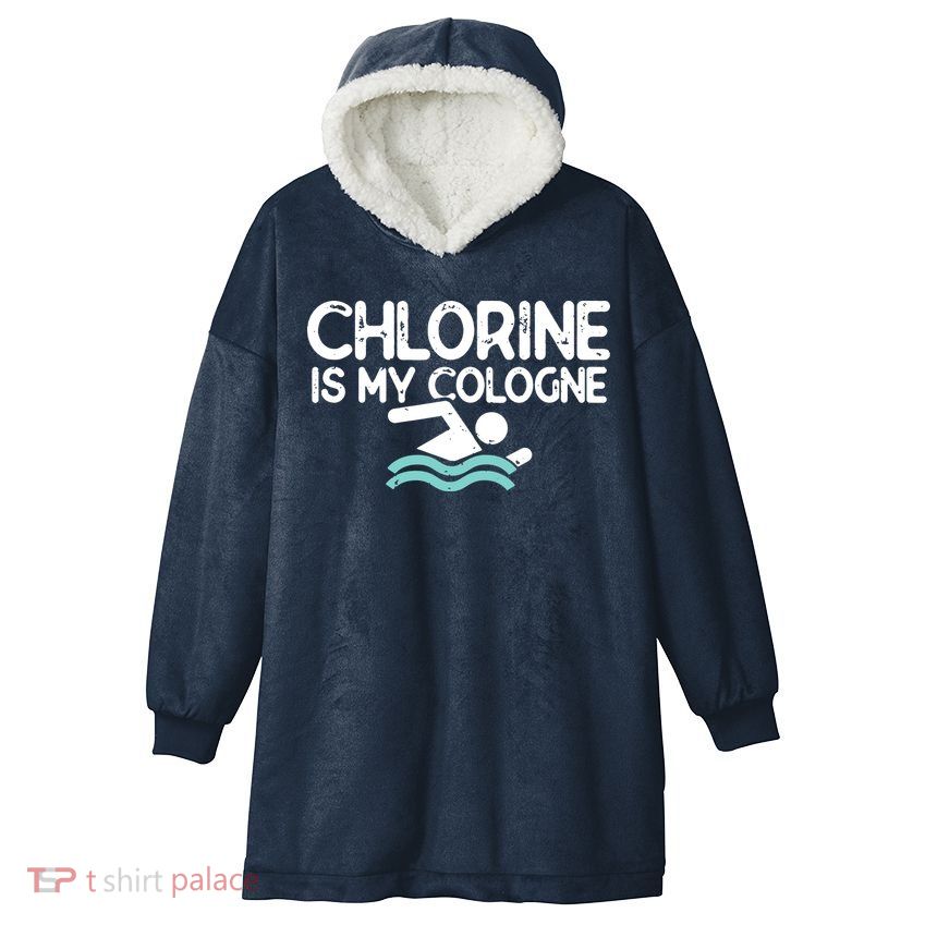 Swimmer Shirts For Men Funny Swimming Pool Gifts Hooded Wearable Blanket