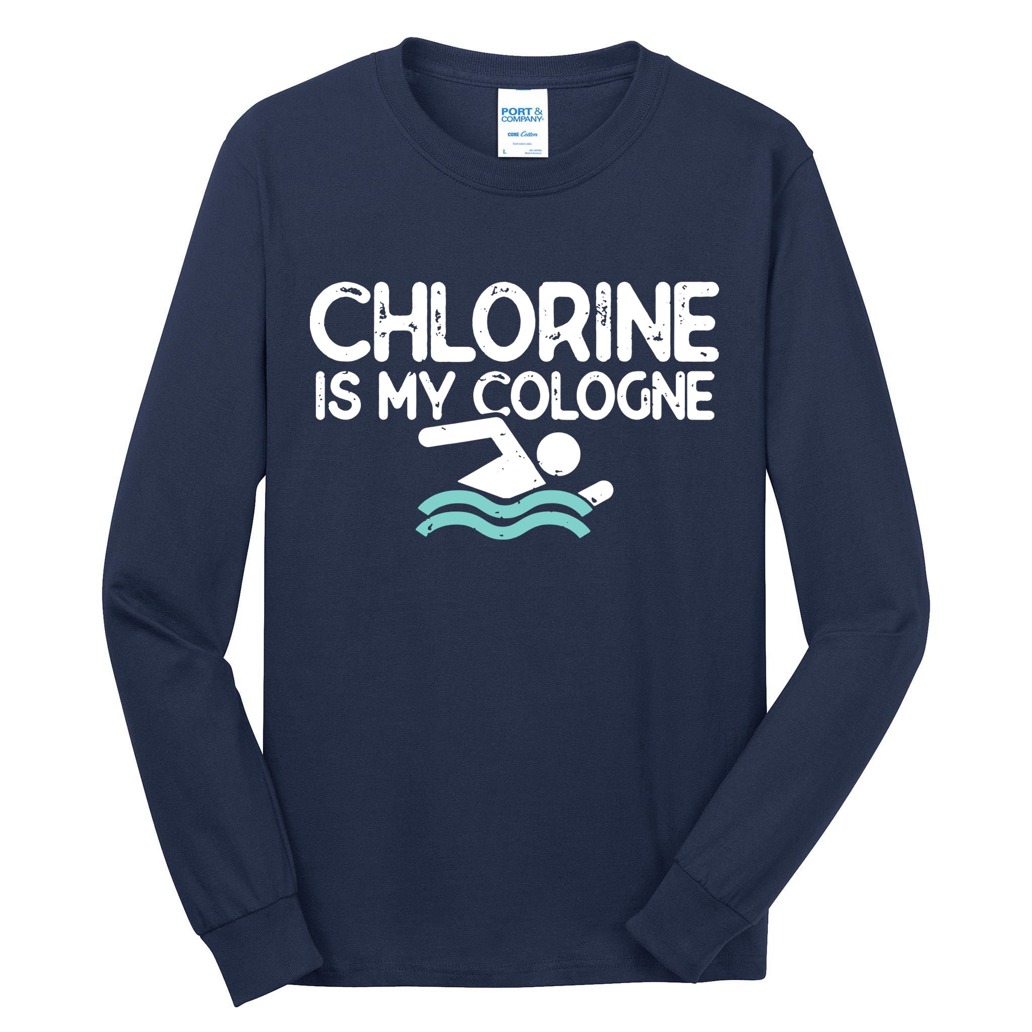 Swimmer Shirts For Men Funny Swimming Pool Gifts Tall Long Sleeve T-Shirt