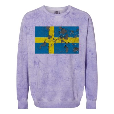 Sweden Stone Flag Colorblast Crewneck Sweatshirt