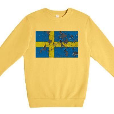 Sweden Stone Flag Premium Crewneck Sweatshirt