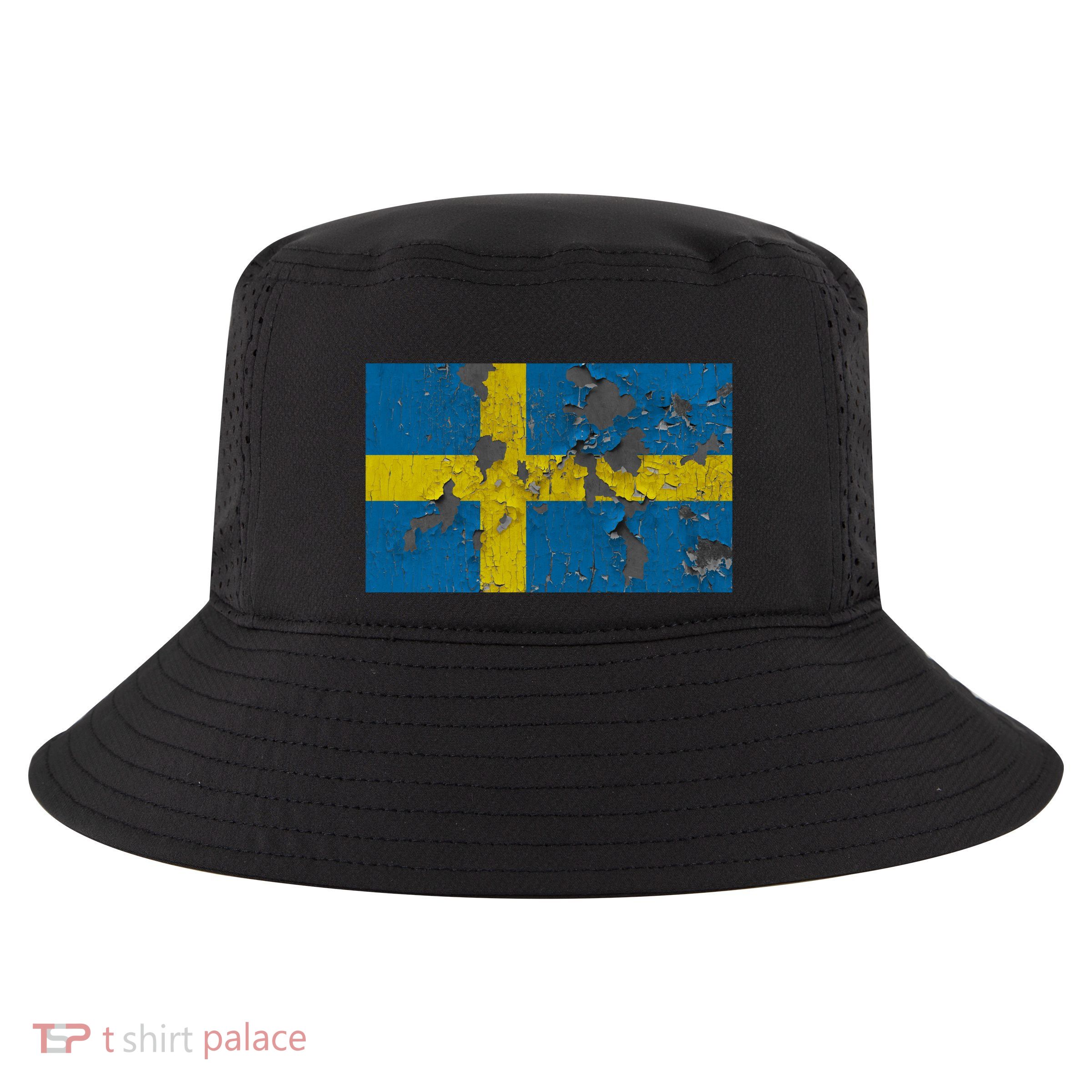 Sweden Stone Flag Cool Comfort Performance Bucket Hat
