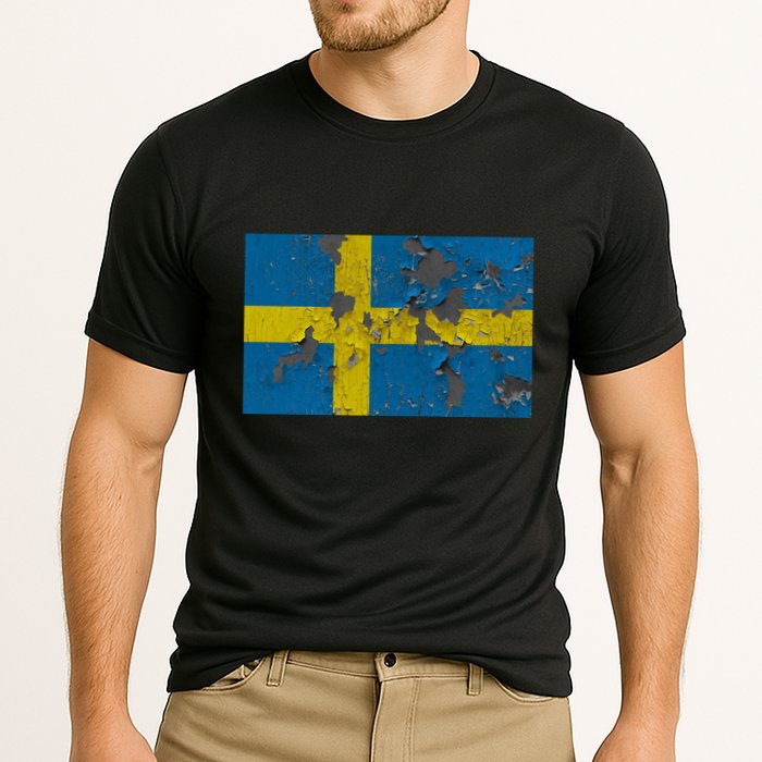 Sweden Stone Flag Cooling Performance Crew T-Shirt