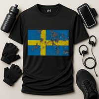 Sweden Stone Flag Cooling Performance Crew T-Shirt
