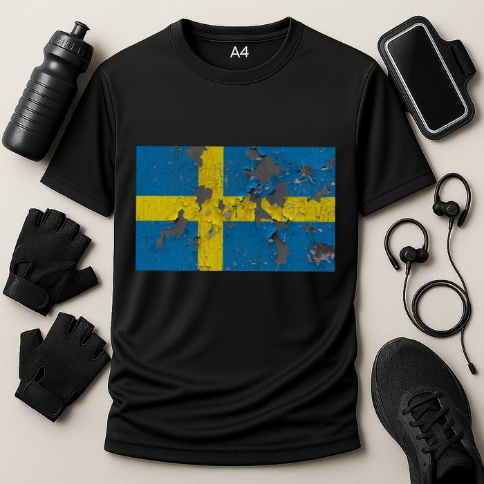 Sweden Stone Flag Cooling Performance Crew T-Shirt