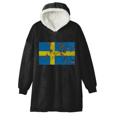 Sweden Stone Flag Hooded Wearable Blanket