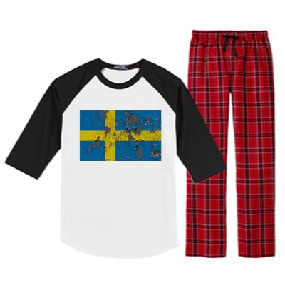 Sweden Stone Flag Raglan Sleeve Pajama Set