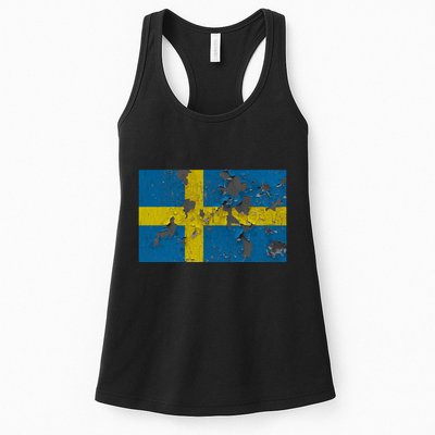 Sweden Stone Flag Womens Tank Top