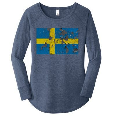 Sweden Stone Flag Women's Perfect Tri Tunic Long Sleeve Shirt