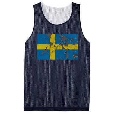 Sweden Stone Flag Mesh Reversible Basketball Jersey Tank