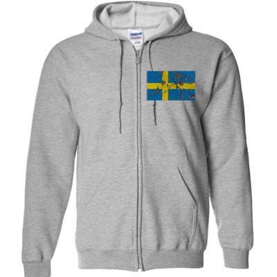 Sweden Stone Flag Full Zip Hoodie