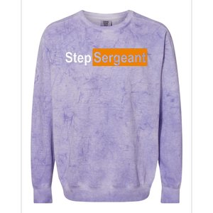 Step Sergeant Funny Military Colorblast Crewneck Sweatshirt