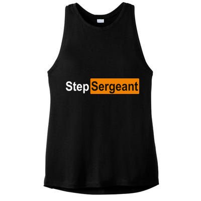 Step Sergeant Funny Military Ladies PosiCharge Tri-Blend Wicking Tank
