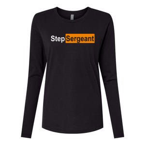 Step Sergeant Funny Military Womens Cotton Relaxed Long Sleeve T-Shirt