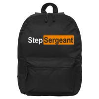 Step Sergeant Funny Military 16 in Basic Backpack