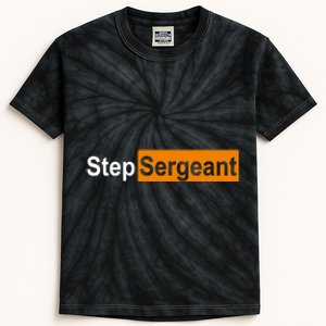 Step Sergeant Funny Military Kids Tie-Dye T-Shirt