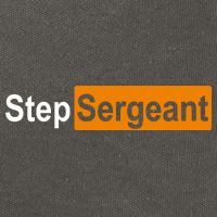 Step Sergeant Funny Military Cotton Canvas Backpack
