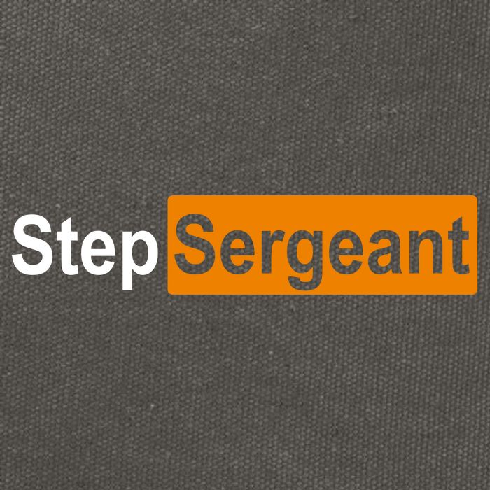 Step Sergeant Funny Military Cotton Canvas Backpack
