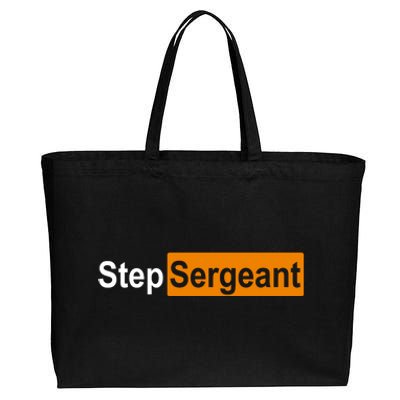 Step Sergeant Funny Military Cotton Canvas Jumbo Tote