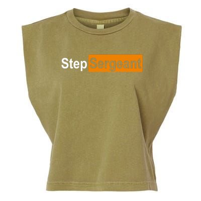 Step Sergeant Funny Military Garment-Dyed Women's Muscle Tee