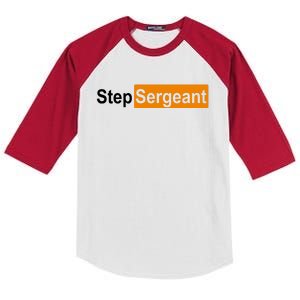 Step Sergeant Funny Military Kids Colorblock Raglan Jersey