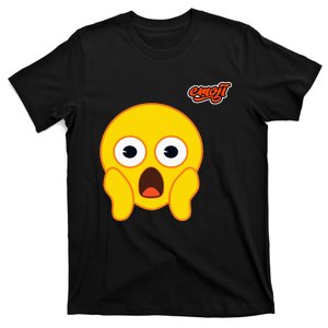 Scared Screaming Face Flat T-Shirt