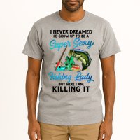 Super Sexy Fishing Lady Fish Lover Tall T-Shirt