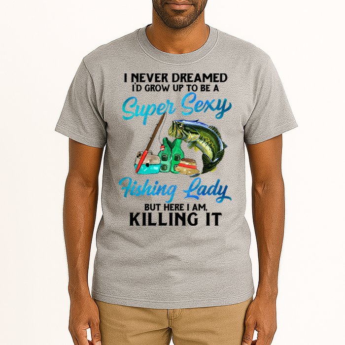 Super Sexy Fishing Lady Fish Lover Tall T-Shirt
