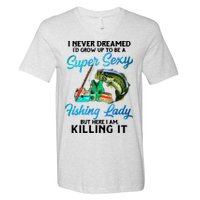 Super Sexy Fishing Lady Fish Lover V-Neck T-Shirt