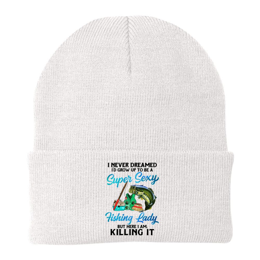 Super Sexy Fishing Lady Fish Lover Beanie