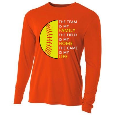 Softball Senior Funny Gift Softball Coach Funny Gift Cooling Performance Long Sleeve Crew