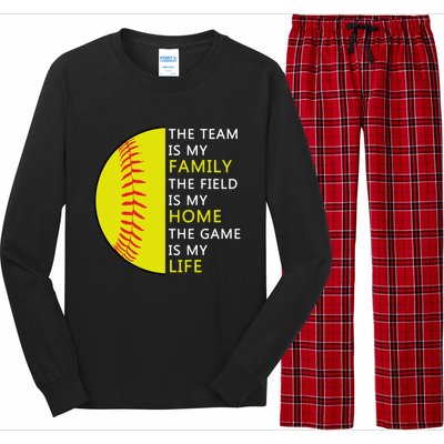 Softball Senior Funny Gift Softball Coach Funny Gift Long Sleeve Pajama Set