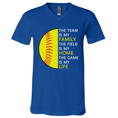 Softball Senior Funny Gift Softball Coach Funny Gift V-Neck T-Shirt