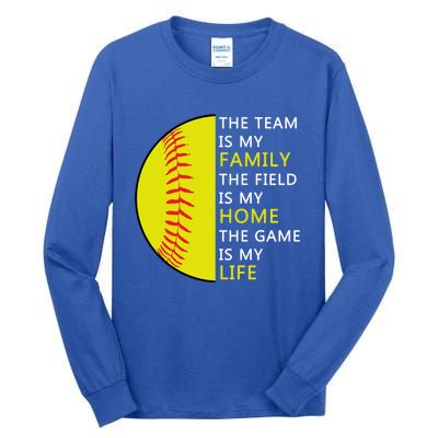 Softball Senior Funny Gift Softball Coach Funny Gift Tall Long Sleeve T-Shirt