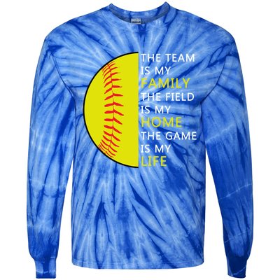 Softball Senior Funny Gift Softball Coach Funny Gift Tie-Dye Long Sleeve Shirt