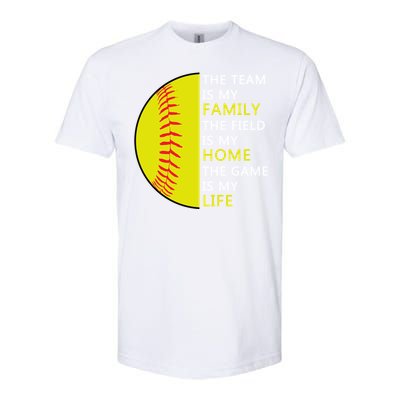 Softball Senior Funny Gift Softball Coach Funny Gift Softstyle CVC T-Shirt