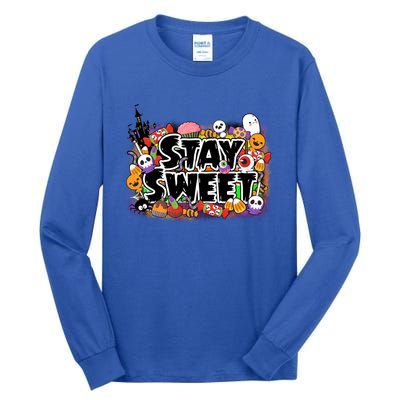 Stay Sweet Funny Halloween Lover Spooky Season Gift Ideas Gift Tall Long Sleeve T-Shirt